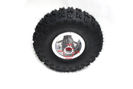 Roata fata ccu anvelopa Pocket ATV 4", 4.10x4 [1]