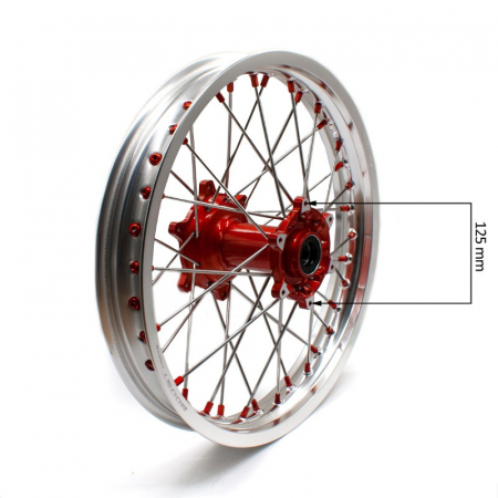 Roata spate Cross 300cc,18inch x 2.15,Boost Parts Racing, nipluri si butuc portocaliu [2]