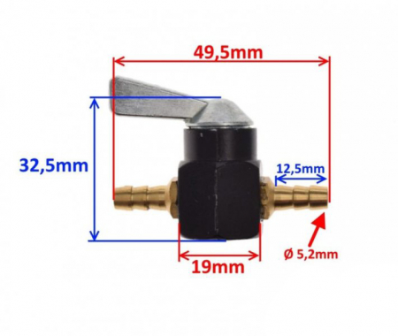 Robinet benzina montaj pe furtun,5.2 mm [1]