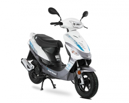 Motociclete & ATV - Scuter Barton Galactic 50cc, culoare alb/albastru