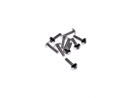 Suspensie Cadru - Set 10 suruburi carene, 5x20mm, culoare argintii