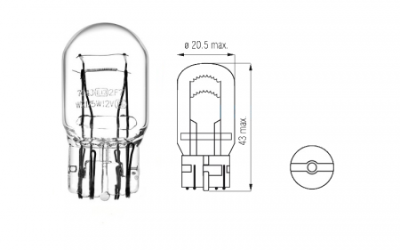 Set 2 becuri BOSMA 12V 21/5W W21/5W T20q BLISTER [1]