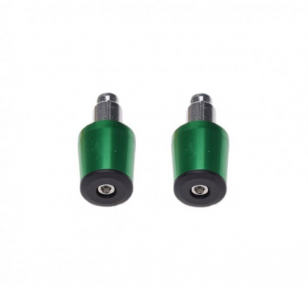 Set 2 capeti ghidon conici moto din metal, pentru motociclete, culoare verde, diametru 17.7mm [2]