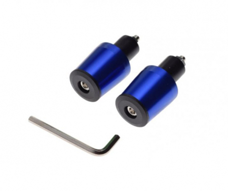 Capeti ghidon - Set 2 capeti ghidon conici, pentru motociclete, culoare albastru, diametru guma 17.7mm