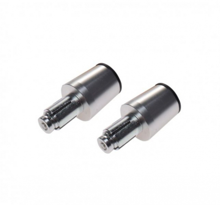Set 2 capeti ghidon conici, pentru motociclete, culoare argintiu, diametru 17.7mm [2]