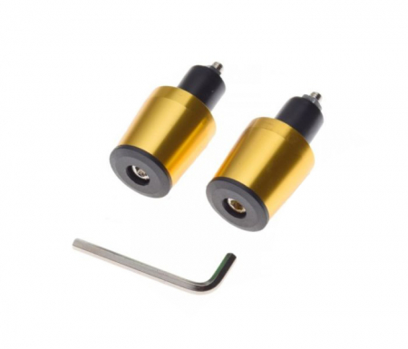 Capeti ghidon - Set 2 capeti ghidon conici, pentru motociclete, culoare auriu, diametru 17.7mm