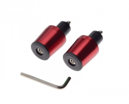 Capeti ghidon - Set 2 capeti ghidon conici, pentru motociclete, culoare rosu, diametru guma 17.7mm