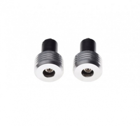 Set 2 capeti ghidon drepti, pentru motociclete, culoare argintiu, diametru cauciuc 17.7mm [2]
