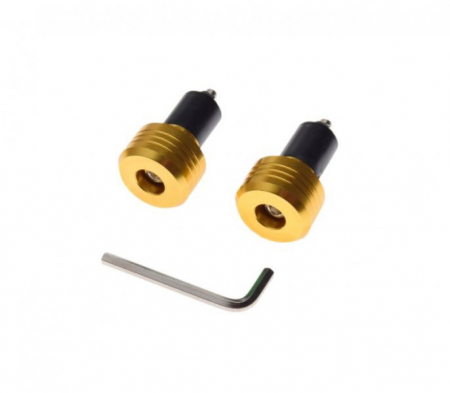 Capeti ghidon - Set 2 capeti ghidon drepti, pentru motociclete, culoare auriu, diametru 17.7mm