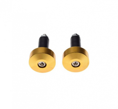 Set 2 capeti ghidon drepti, pentru motociclete, culoare auriu, diametru cauciuc 13mm [2]