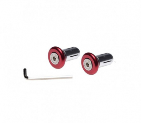 Capeti ghidon - Set 2 capeti ghidon drepti, pentru motociclete, culoare rosu, diametru 30mm
