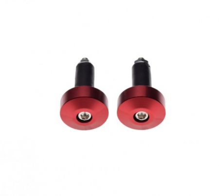 Set 2 capeti ghidon drepti, pentru motociclete, culoare rosu, diametru cauciuc 13mm [2]