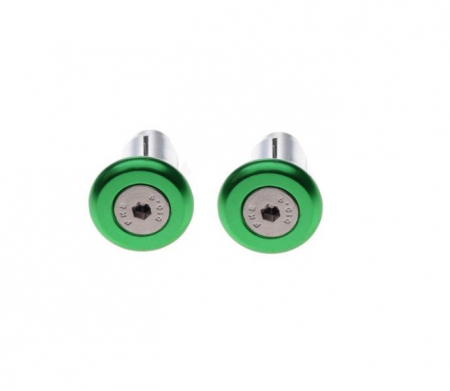 Set 2 capeti ghidon drepti, pentru motociclete, culoare verde, diametru 30mm [2]