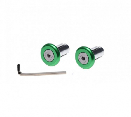 Capeti ghidon - Set 2 capeti ghidon drepti, pentru motociclete, culoare verde, diametru 30mm