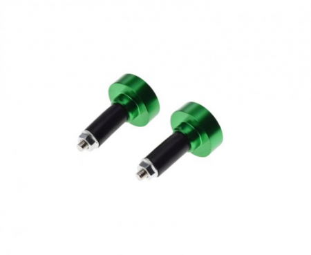 Set 2 capeti ghidon drepti, pentru motociclete, culoare verde, diametru cauciuc 13mm [1]