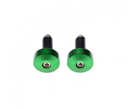 Set 2 capeti ghidon drepti, pentru motociclete, culoare verde, diametru cauciuc 13mm [2]