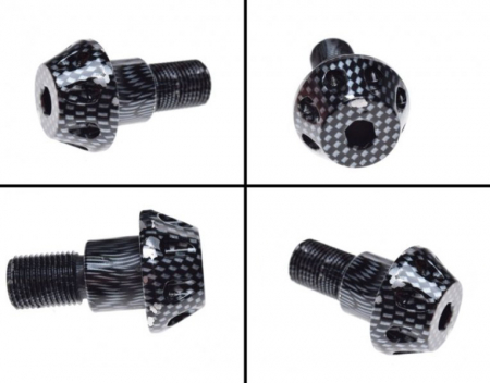 Set 2 capeti ghidon imitatie carbon, M16x1.5 [3]