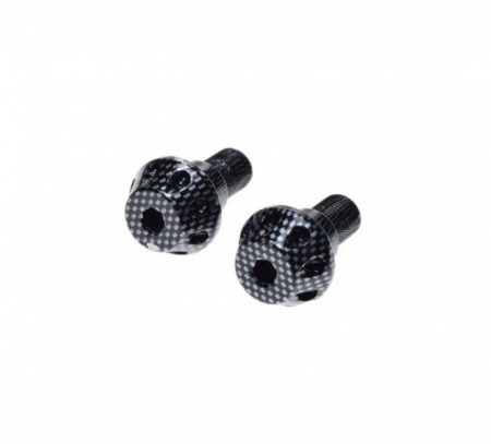 Suspensie Cadru - Set 2 capeti ghidon imitatie carbon, M16x1.5