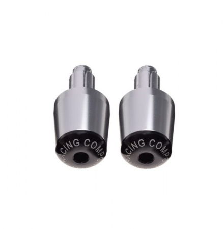Set 2 capeti ghidon moto conici, culoare argintiu, din aluminiu [1]