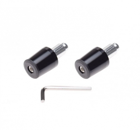 Suspensie Cadru - Set 2 capeti ghidon moto conici, culoare negru, diameru varf 32mm, lungime varf 36mm