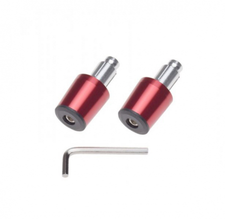 Suspensie Cadru - Set 2 capeti ghidon moto conici, culoare rosu, diametru varf 32mm