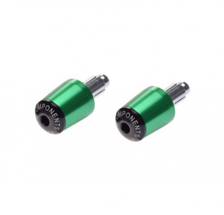 Suspensie Cadru - Set 2 capeti ghidon moto din metal, culoare verde