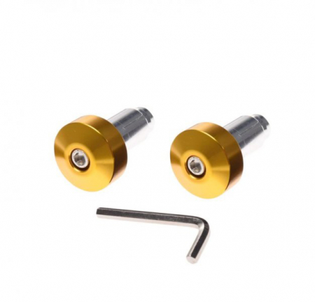 Suspensie Cadru - Set 2 capeti ghidon moto rotunzi, culoare auriu, diametru 13mm