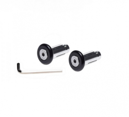 Suspensie Cadru - Set 2 capeti ghidon moto rotunzi, culoare negru, 13mm si 17mm, diameru varf 30mm