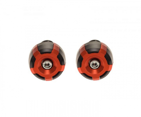 Set 2 capeti ghidon moto rotunzi, culoare negru/portocaliu [1]