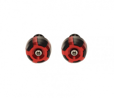 Set 2 capeti ghidon moto rotunzi, culoare negru/rosu [1]