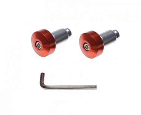 Suspensie Cadru - Set 2 capeti ghidon moto rotunzi, culoare portocaliu, diametru 13mm