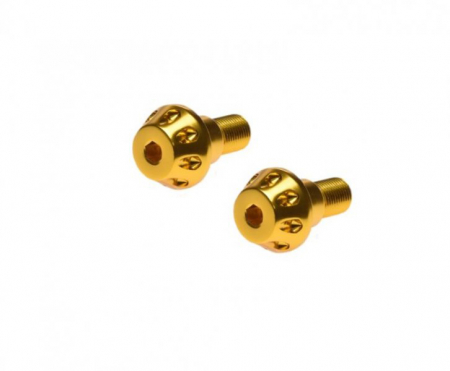 Suspensie Cadru - Set 2 capeti ghidon moto rotunzi, Yamaha filet M16X1.5, culoare auriu