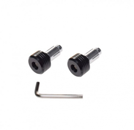 Suspensie Cadru - Set 2 capeti ghidon motociclete, culoare albastru, diametru guma 17.7mm