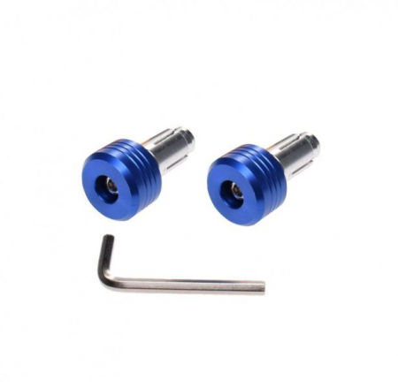 Suspensie Cadru - Set 2 capeti ghidon motociclete, culoare albastru, diametru guma 17,7mm