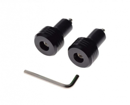 Capeti ghidon - Set 2 capeti ghidon, pentru motociclete, culoare negru, diametru guma 17.7mm