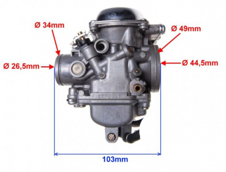 Set 2 carburatoare KINGWAY Chopper 250, Lifan, diametrul clapetei 22m [1]
