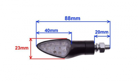 Set 2 lampi semnalizare, culoare negru LED 12v1w [1]