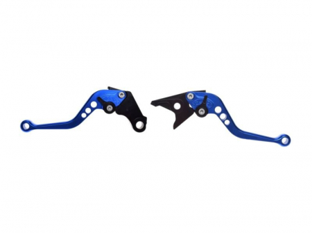 Manete - Set 2 manete frana si ambreiaj reglabile Honda CB600 98-06/CBR600 F2,F3,F4/NC700S, culoare albastru