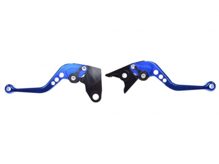 Suspensie Cadru - Set 2 manete frana si ambreiaj reglabile Kawasaki Z800 13-16/Z750 07-12, culoare albastru