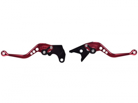 Suspensie Cadru - Set 2 manete frana si ambreiaj reglabile Suzuki Dl650 11-12/GSXR600 97-03/750 96-03/1000 01-04, culoare rosu