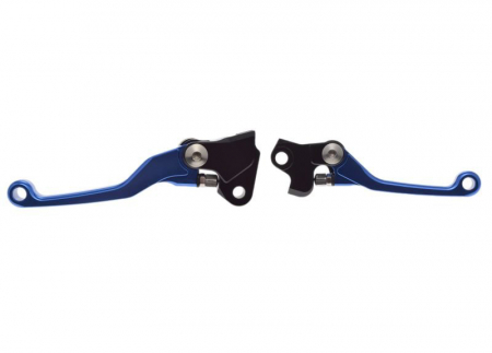 Suspensie Cadru - Set 2 manete frana si ambreiaj reglabile Yamaha Yz250f 07-08/Kawasaki KX250F/KX450F 13-18, culoare albastru