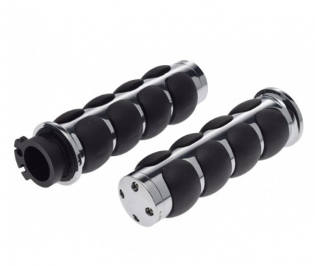 Suspensie Cadru - Set 2 mansoane moto 685, tub acceleratie, culoare crom/negru, diametru 25mm