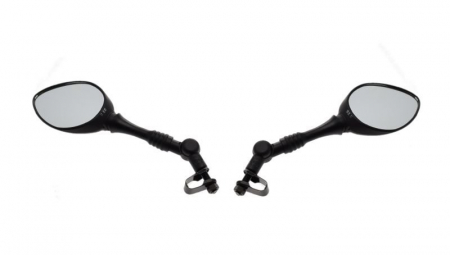 Oglinzi - Set 2 oglinzi moto/atv, 112x80mm, filet M10 x 1.25, culoare negru