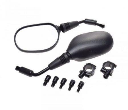Oglinzi - Set 2 oglinzi universale cu suporturi, prindere pe ghidon, culoare negru
