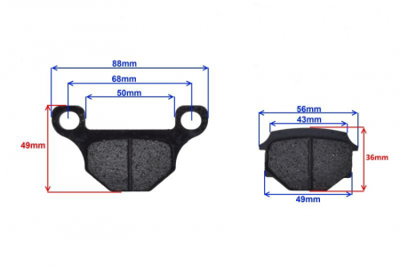 Set 2 placuta frana fata LIFAN-253FMN, Aprilia, Derbi, echivalent EBC - FA93 [1]