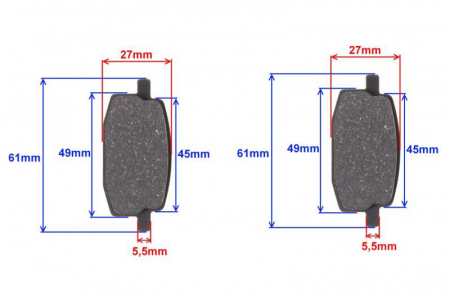 Set 2 placute frana Delfin Wilga Wapor, echivalent EBC FA169, grosime 7.3mm [1]