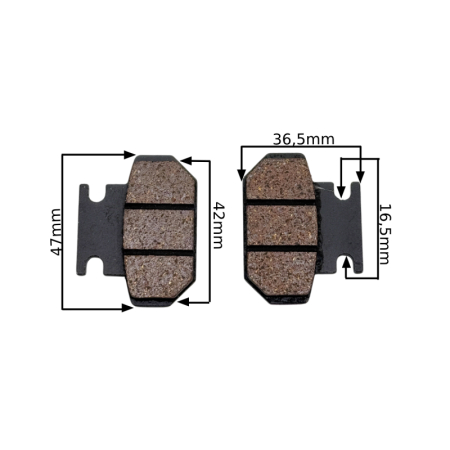 Set 2 placute frana fata atv XTR Farmer [1]