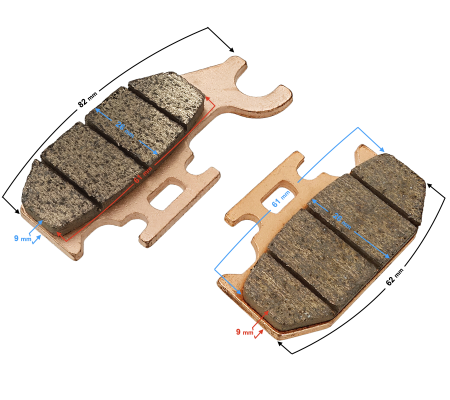 Set 2 placute frana moto/atv sinterizate 62x82 [2]