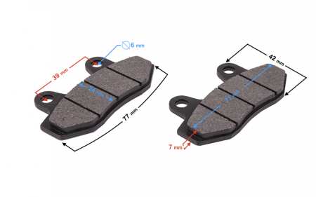 Set 2 placute frana motocross/atv 42x77x7 [3]
