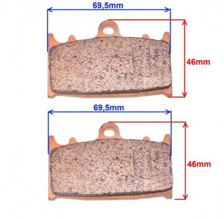 Set 2 placute frana sinter, echivalent EBC FA158 [1]